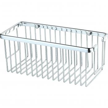 BATHSTAGE B-5000 - Cesto rectangular, 30 x 12 x 12 cm, color plateado