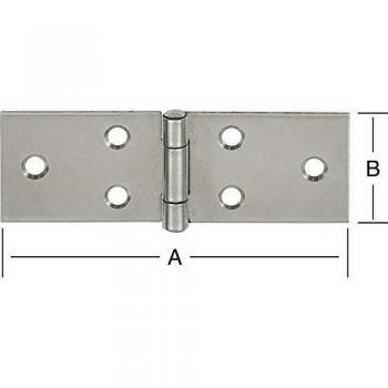 Bisagra de mesa ancha 120 x 33 mm Acero inoxidable resistente con pasador endurecido