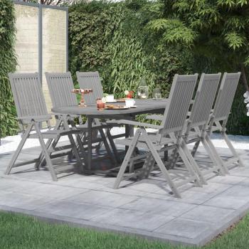 7-Piece Solid Acacia Wood Garden Dining Set