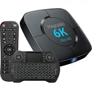 Android TV Box 11.0, 4GB 64GB Decodificador Android Box, Amlogic S905W2 Smart TV Box Fast Dual 100M Ethernet, Support AV1/ H.265/ 4K UHD/ 3D/ 2.4G-5G/ USB 2.0/ BT 5.2 con Mini Teclado y Control Remoto