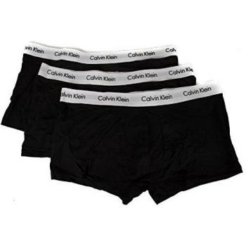 Calvin Klein 3 Pack Low Rise Trunks Men's Underwear - Black - Size: Large