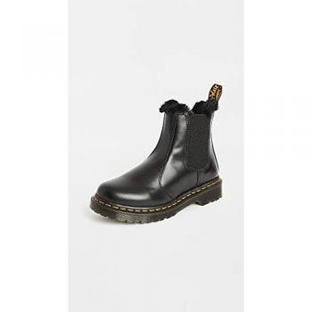 Dr. Martens 2976 Leonore Women's Faux Fur Lined Chelsea Boots - Black, Size 39
