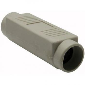 Adaptador Mini Gender Changer PS/2 hembra a hembra, 6 pines, gris, bulk