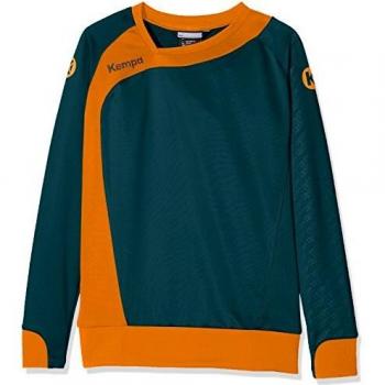 Kempa Peak Training Top Camiseta de Entrenamiento para niños, Infantil, Naranja,Gris, XS