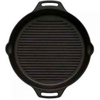 Sartén Grill Petromax GP30 de 30 cm con Dos Asas de Hierro Fundido