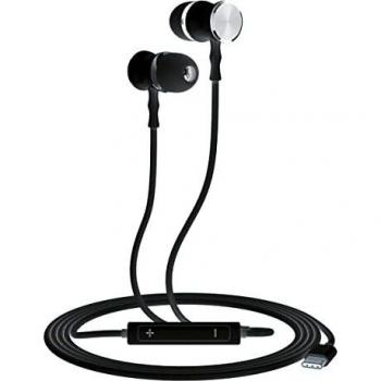 Auriculares con Cable KSIX, USB C, Micrófono, Negro