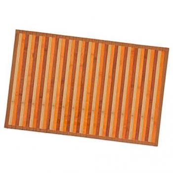 Alfombra de Bambú Antideslizante Beige 50x275 cm para Cocina, Baño y Dormitorio con Diseño Degradé