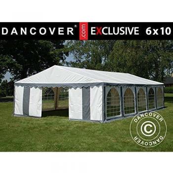 Carpa para Eventos Exclusiva 6x10m PVC Gris/Blanco