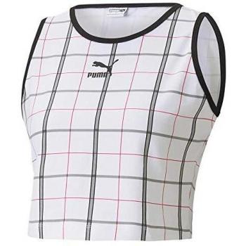 Puma Recheck Pack Tank Top Mangas, Mujer, White-AOP, XS