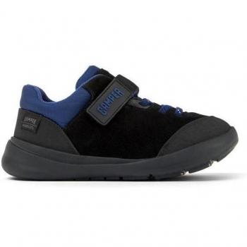 CAMPER Ergo - Girls' Sneakers (Black/Blue/Grey, Size 32 & 13.5, Cotton Fabric)