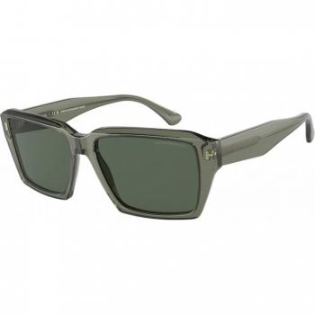 Emporio Armani EA4186 536271 Men's Square Sunglasses Transparent Green Size 58