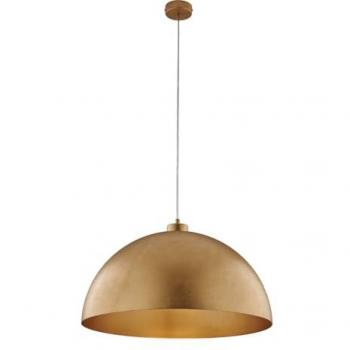 Lámpara de Suspensión Industrial 1 Luz Marcus Hierro Lacado Dorado Diámetro 50 cm