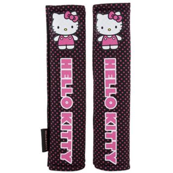 Hello Kitty KIT1034 Juego de 2 Almohadillas, Negro/Rosa