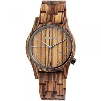 Reloj Raptor® Hombre de Madera Zebra Marrón RA20243-001