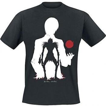 Death Note Ryuk & Light Hombre Camiseta Negro L, 100% algodón, Regular