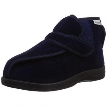 Florett Variocomfort - Zapatillas de estar por casa de material sintético para mujer, color azul, talla 45