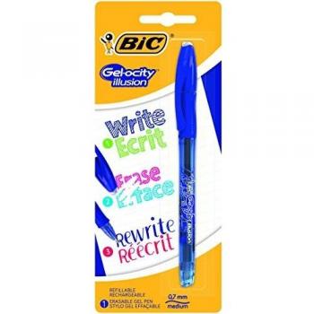 BIC Gelocity Illusion, Blíster de 1 bolígrafo gel borrable color azul