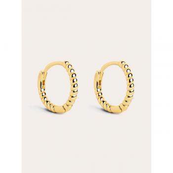 Pendientes Singularu Aro Twist Bañados en Oro de 18 Kt - Diseño Exclusivo de Pendientes de Aro Ligeros con Cierre Congo - Joyas Para Mujer