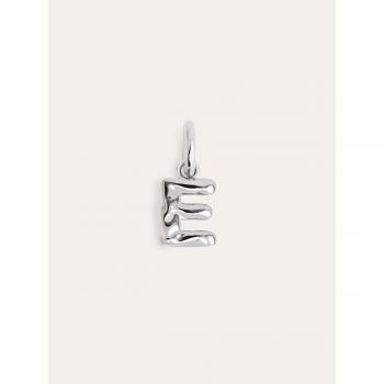 Charm Singularu Letter Organic Plata - Letra E