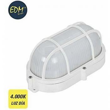 APLIQUE OVAL REJILLA EXTERIOR LED 9W 1080 LUMENS IP65 4.000K EDM