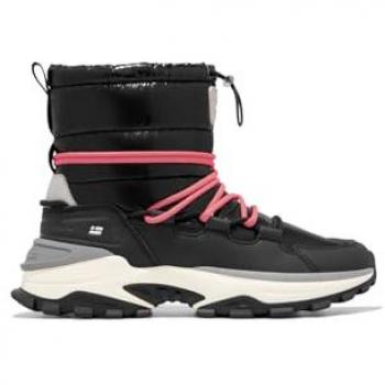 D.Franklin - Botas de mujer estilo track con acabado acolchado, modelo Estética Trail 347 Pluf Negra, para mujer, moda casual, talla 38