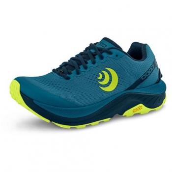 Topo Athletic Zapatillas De Trail Running Ultraventure 3, ligeras, cómodas, drop de 5 mm, color azul/lima, talla 44 EU