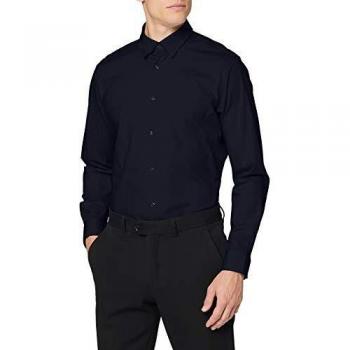 SELECTED HOMME 16073122 Camisa de Oficina, Azul Marino, S para Hombre