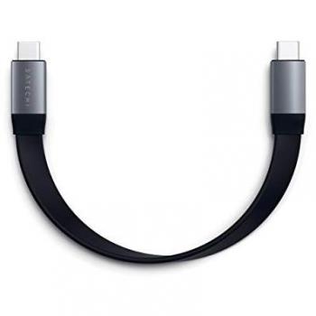Cable USB-C a USB-C 3.2 Gen 2 de 0,228 m en Negro y Gris