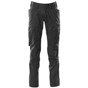 Pantalón de Trabajo MASCOT Accelerate 18579 con Rodilleras CORDURA y Zonas Stretch, Color Negro, Talla 58