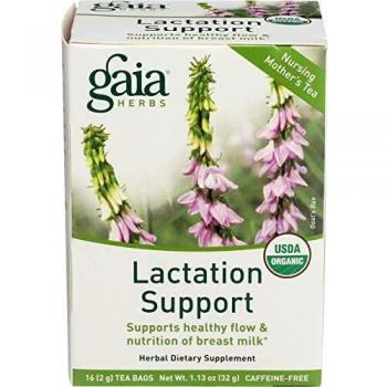 Gaia Herbs Lactation Support Herbal Tea, 16 Bags, 1.13 oz