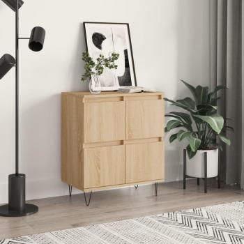 Aparador de madera contrachapada 60x35x70 cm en color roble Sonoma, mueble de almacenaje de salón, buffet para salón, armario auxiliar y armario de almacenamiento