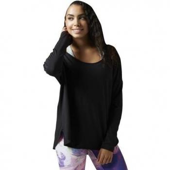 Reebok S Lux Camiseta de Manga Larga, Mujer, Negro
