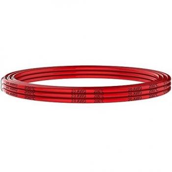 Cable anticalórico silicona 1x0,75mm, 1m, rojo
