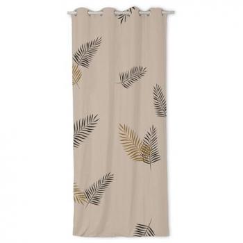Cortina Lino Estampada 140x280 Cm - Happyfriday, 70% Viscosa 30% Lino, Multicolor