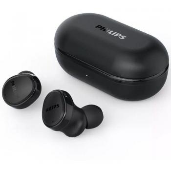 Philips 4000 Series TAT4556BK/00 Auriculares Inalámbricos Bluetooth con Estuche de Carga, Autonomía 9h, Color Negro