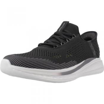 Zapatillas deportivas slip-on para hombre Skechers modelo Slade, sin cordones, color negro y blanco