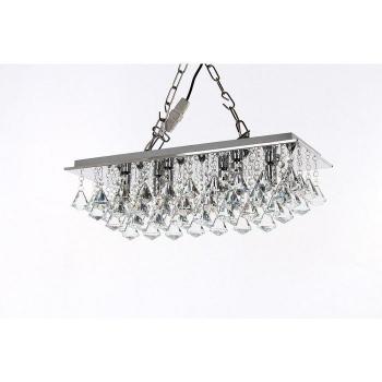 Plafón Diseño Parma Cromado 6 Luces Empotrado 18cm