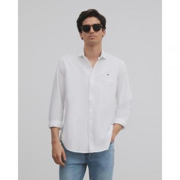 Camisa de hombre blanca estilo sport oxford cutaway