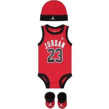 Jordan 23 Red Jersey Baby Gift Set - Newborn Size