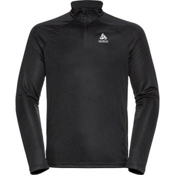 Sudadera Odlo Essential Half-Zip Midlayer para Hombres - Negro