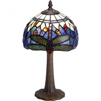 Lámpara de mesa Viro Belle Epoque Azul con Diseño Tiffany y Luz Sobremesa