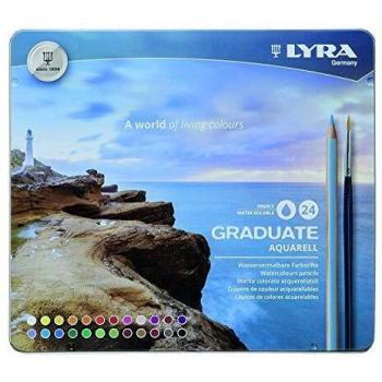 Lyra 2881240 - Set de 24 lápices y 1 pincel, multicolor