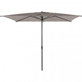 Sombrilla recta inclinable Loompa Taupe 3 x 2 m - Aluminio y Poliéster