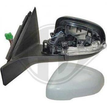 Espejo retrovisor DIEDERICHS 7661325 con diseño específico para vehículos, cristal convexo, ajuste manual, montaje fácil y acabado en color negro