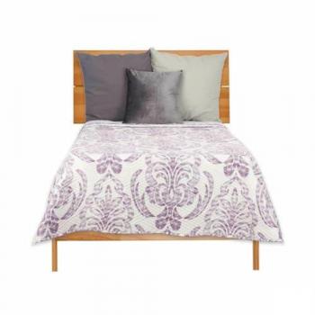 Colcha Reversible Estándar 240 x 260 cm en Blanco y Morado (6 Unidades)