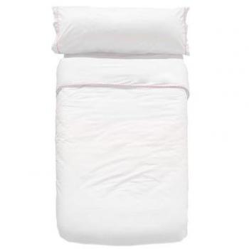 Juego Nórdico 2 Piezas Rosa 100% Algodón 150 TC para Cama de 105 cm - Happyfriday Essential