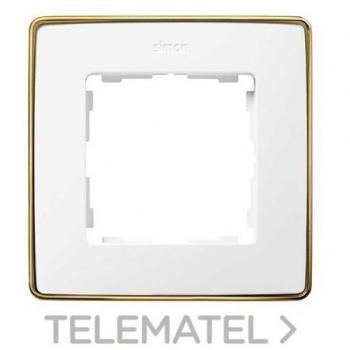 Marco 1 elemento blanco base oro SIMON 82 DETAIL 8201610-245