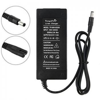 42V Cargador de batería Patinete bicicleta Compatible 36V Brigmtom cargador para bicicleta eléctrica 2A 42 V scooter bicicleta 10Series 36V Scooter Patinete eléctrico DC5,5 2,1mm