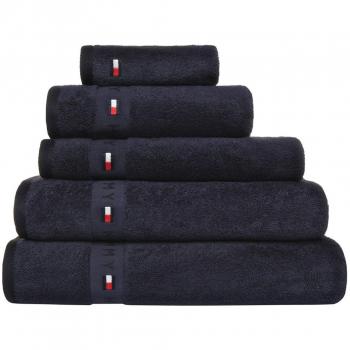 Tommy Hilfiger toalla de 2 - 560 gr, inalámbirco Colour/m², 100% algodón, azul marino, 50 x 100 cm