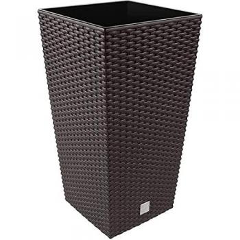 Maceta Rato 16,3 Litros con Inserto 22,5 x 22,5 x 42 cm - Blanco
